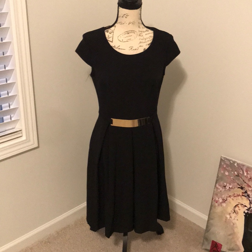 Black A-line dress